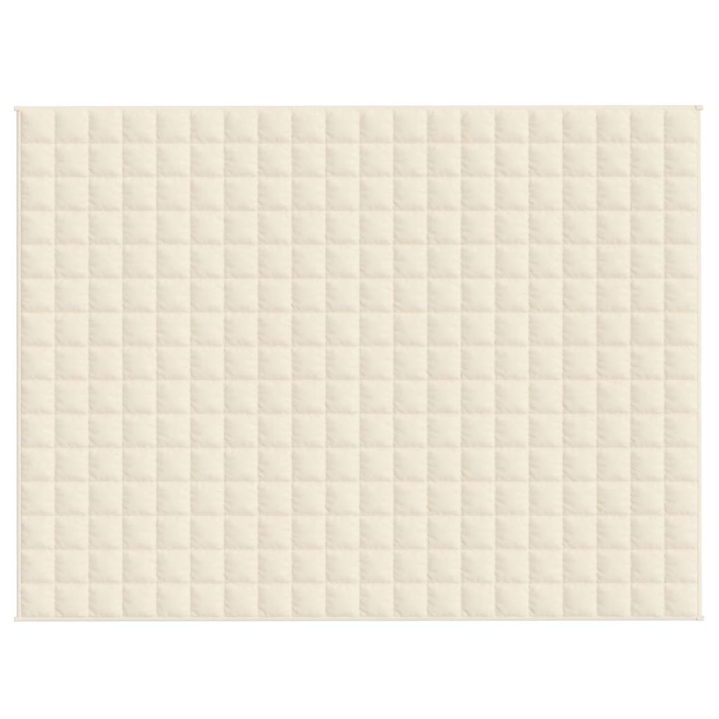 Teška deka svijetla krem 150x200 cm 7 kg od tkanine