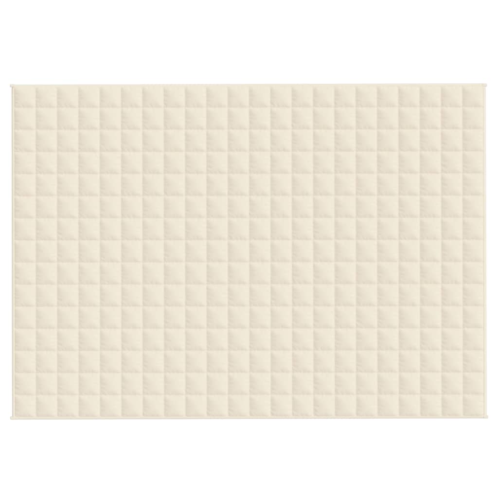 Teška deka svijetla krem 155x220 cm 7 kg od tkanine