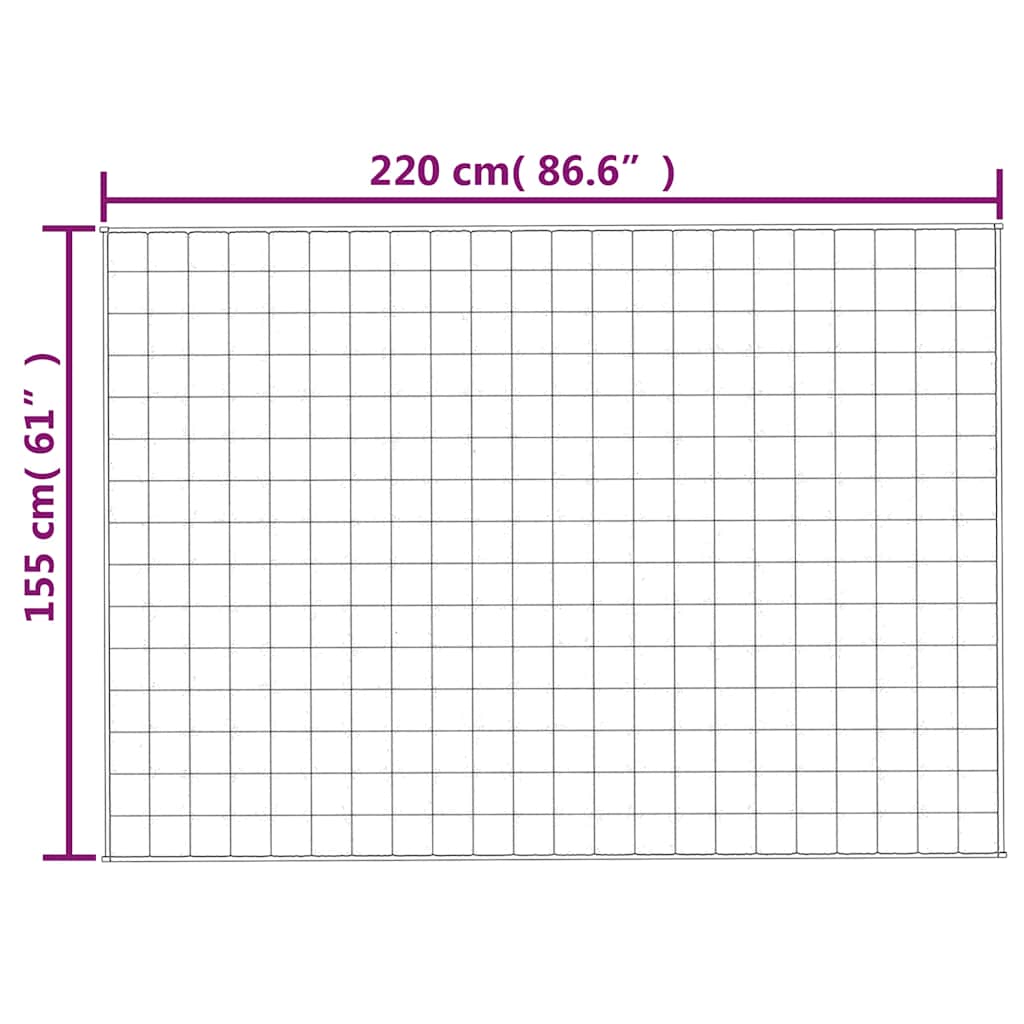 Teška deka svijetla krem 155x220 cm 11 kg od tkanine