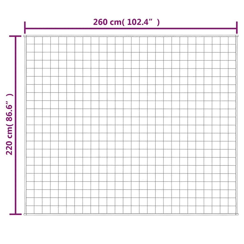 Teška deka svijetla krem 220x260 cm 11 kg od tkanine