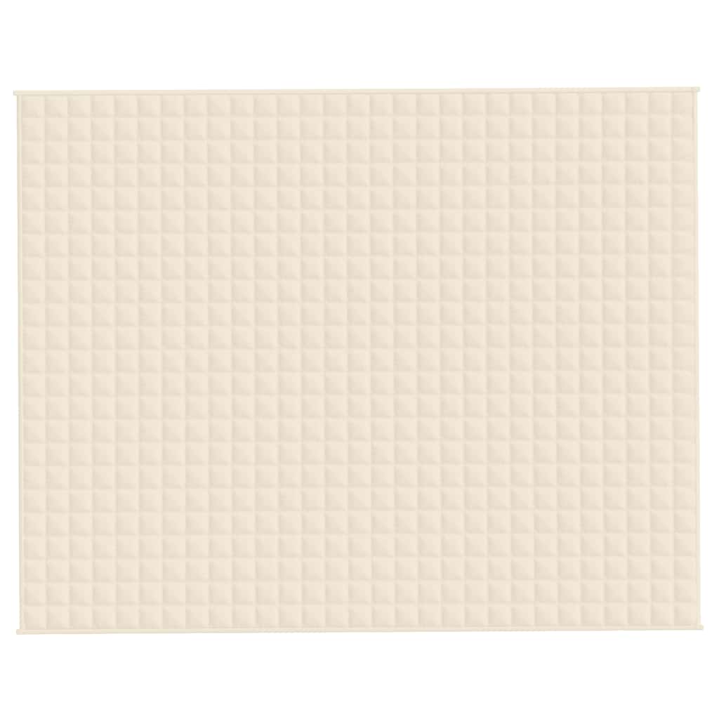 Teška deka svijetla krem 235x290 cm 11 kg od tkanine