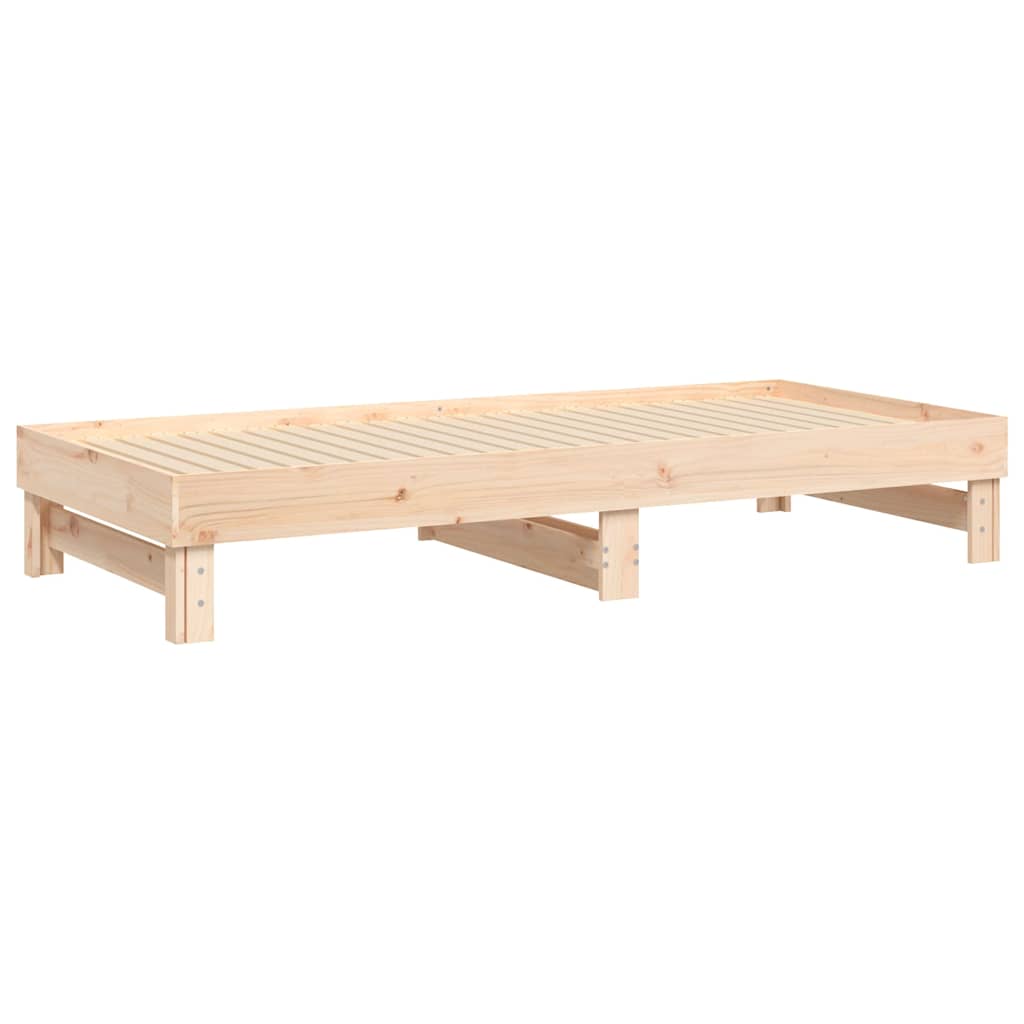 Dnevni ležaj na izvlačenje 2x (80 x 200) cm od masivne borovine