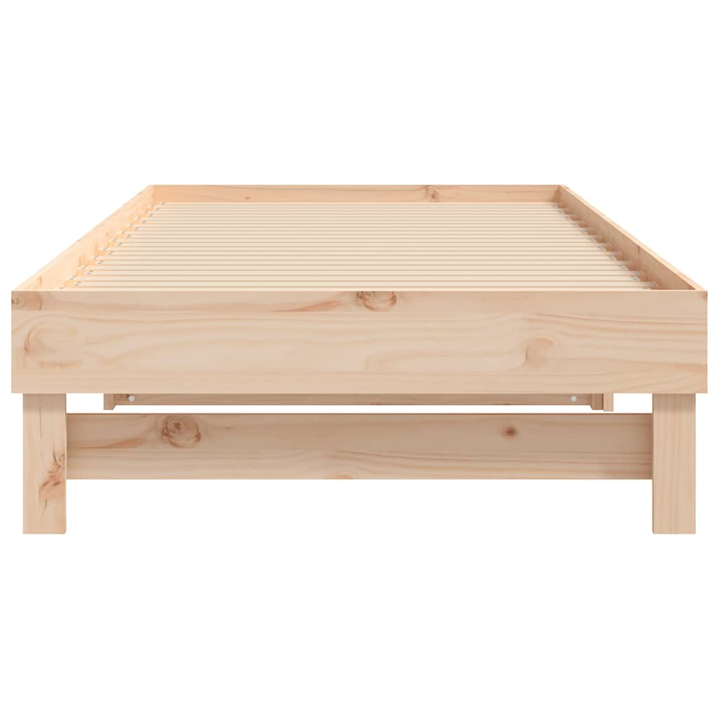 Dnevni ležaj na izvlačenje 2x (80 x 200) cm od masivne borovine