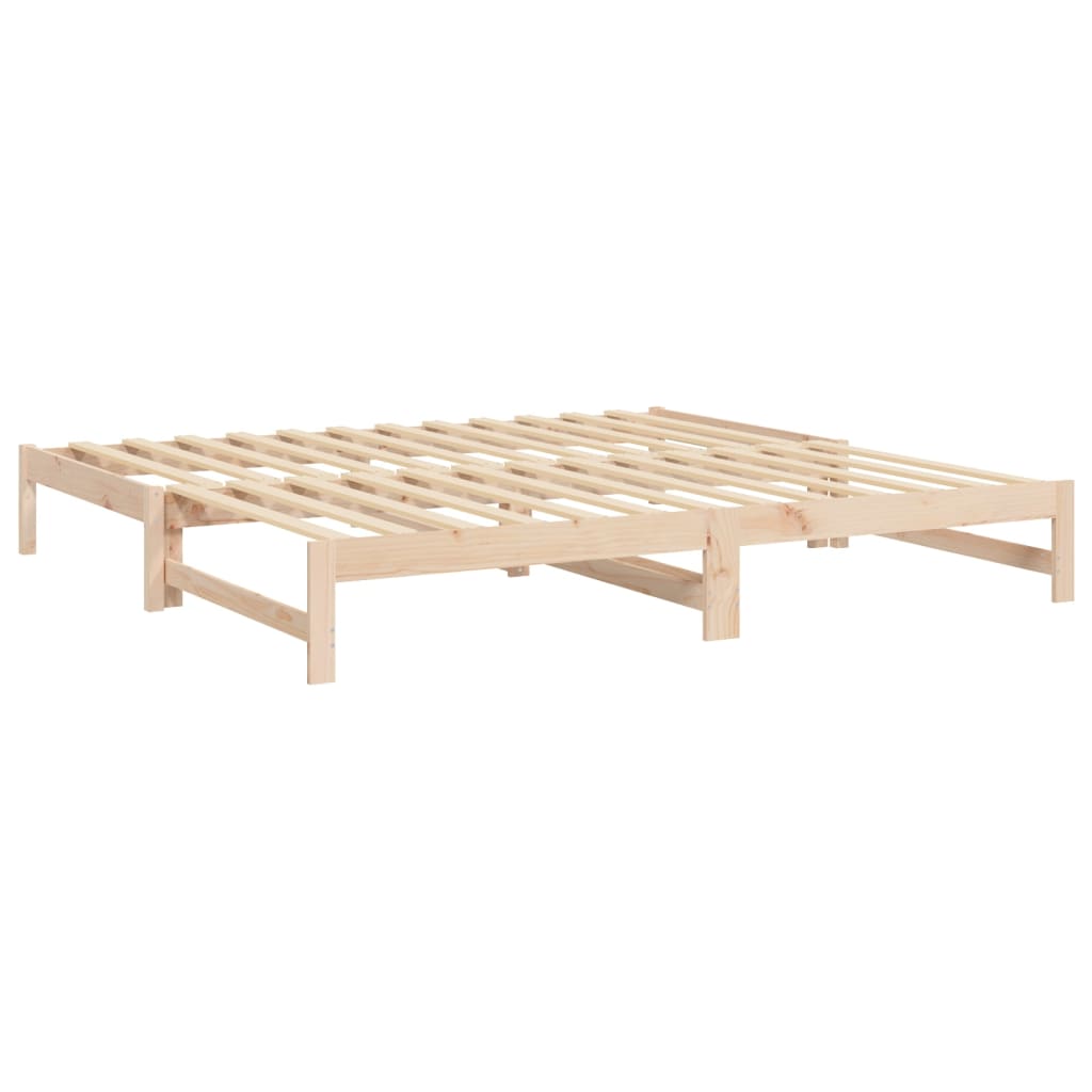 Dnevni ležaj na izvlačenje 2 x (90 x 200) cm masivna borovina