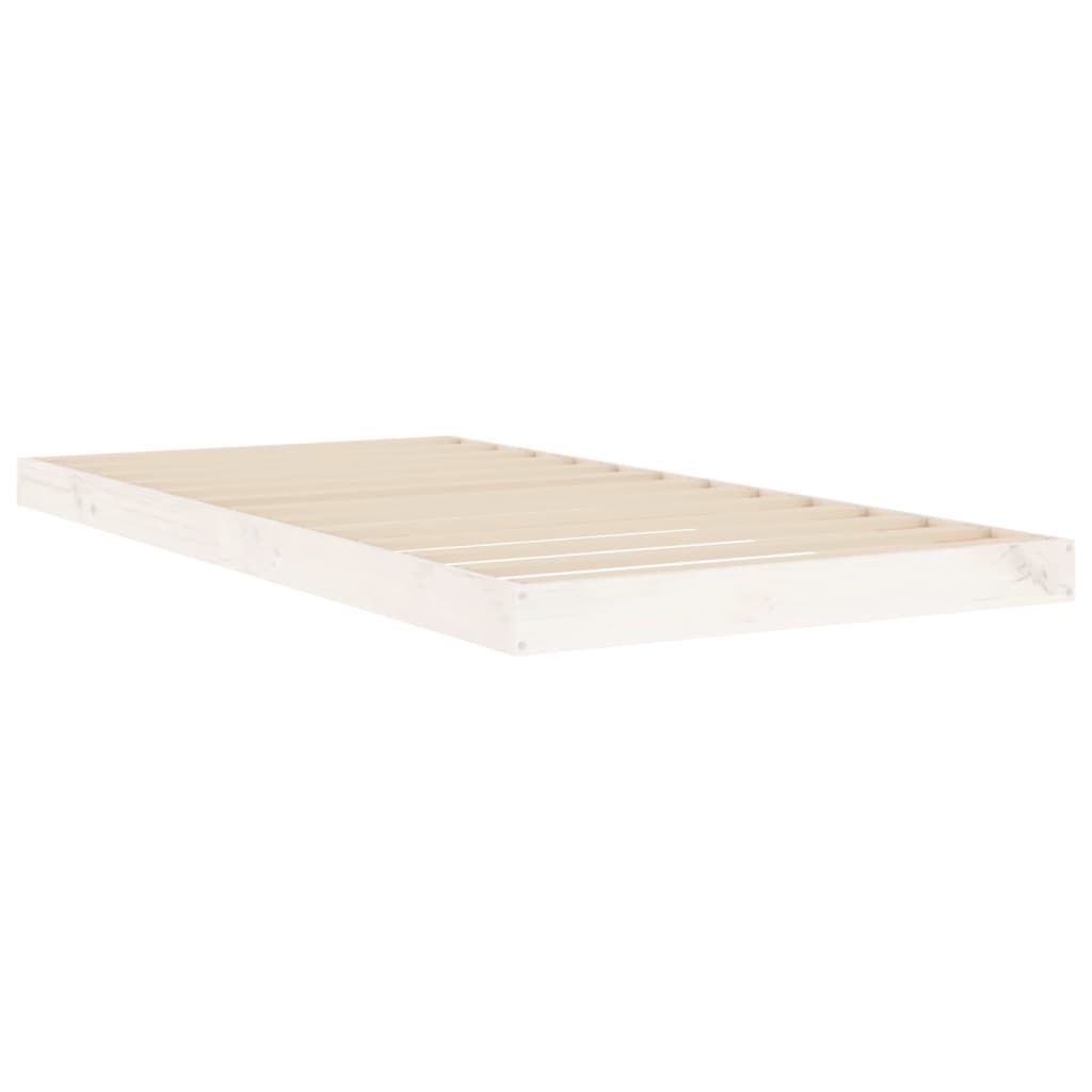 Okvir za krevet od borovine bijela 90x190 cm jednokrevetni