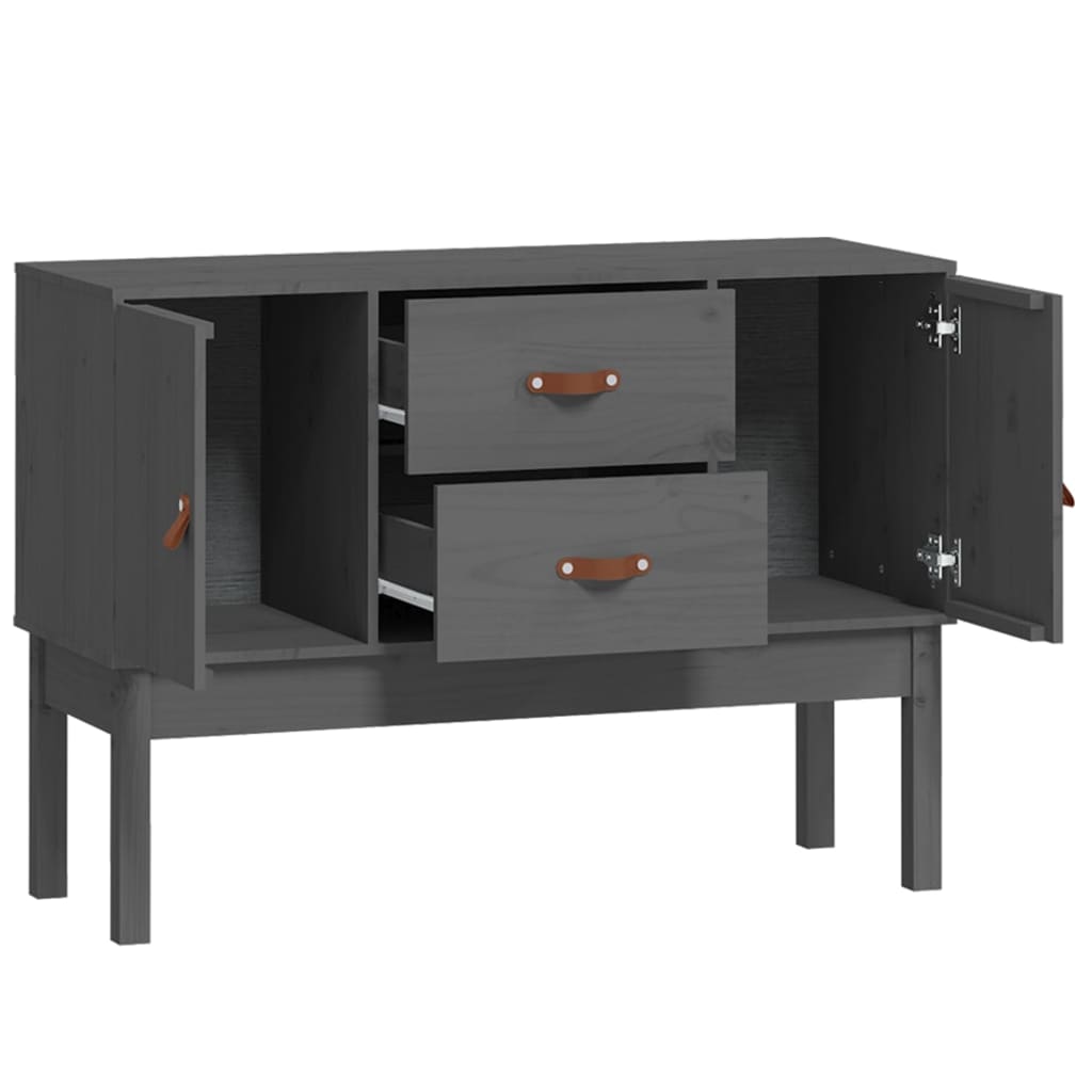 Komoda siva 110 x 40 x 78 cm od masivne borovine