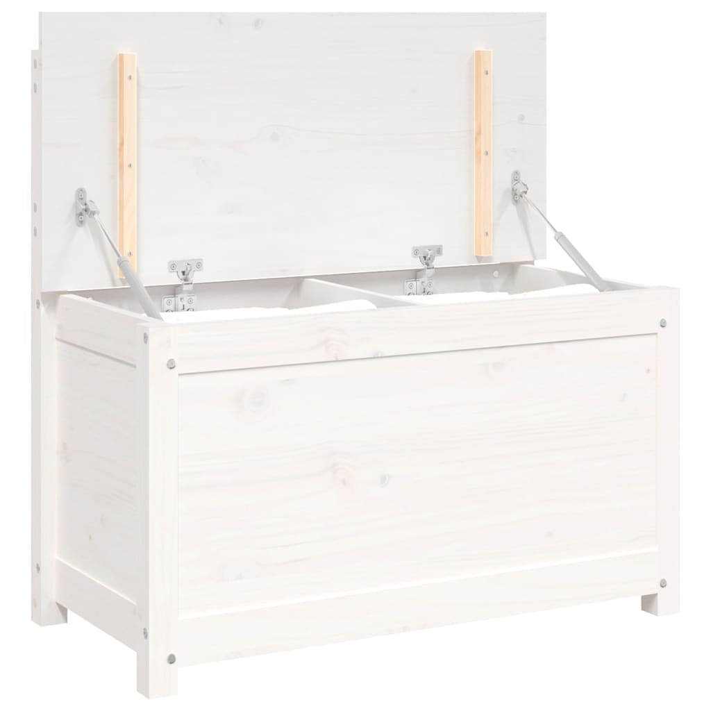 Klupa bijela 80x41x77 cm od masivne borovine
