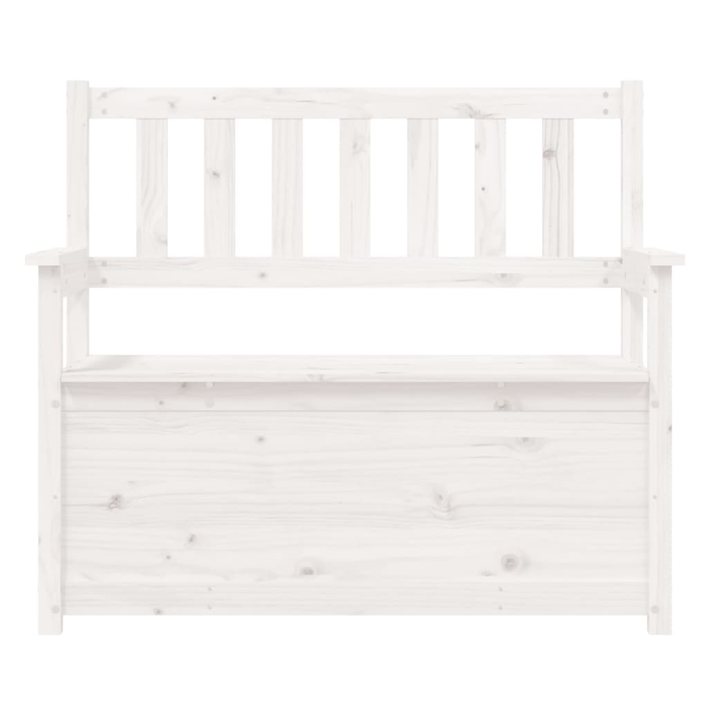 Klupa bijela 112,5 x 51,5 x 96,5 cm od masivne borovine