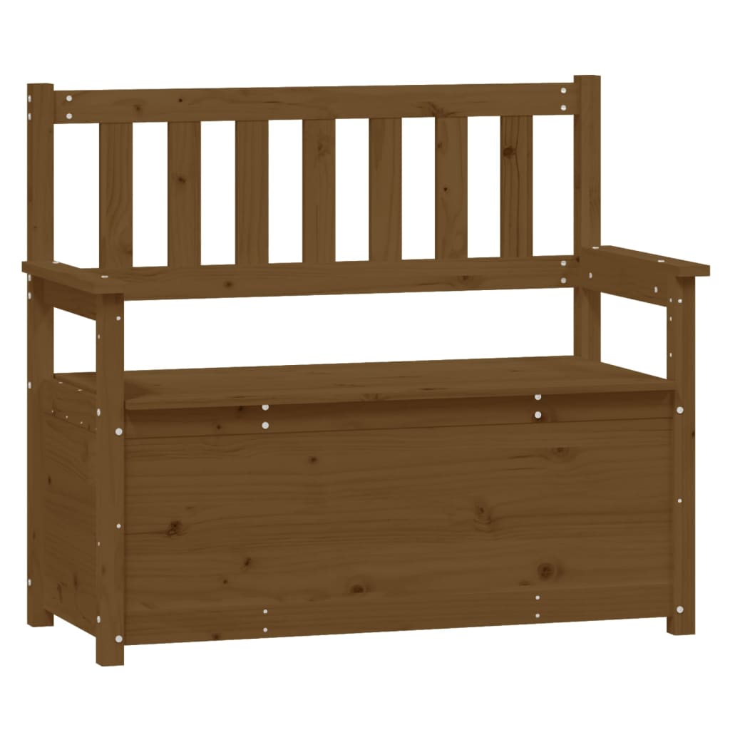 Klupa smeđa boja meda 112,5x51,5x96,5 cm od masivne borovine