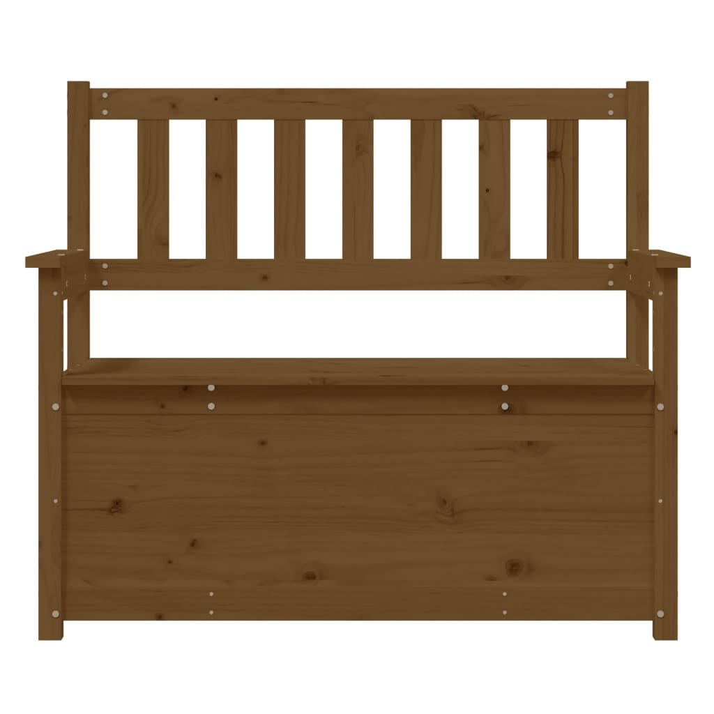 Klupa smeđa boja meda 112,5x51,5x96,5 cm od masivne borovine
