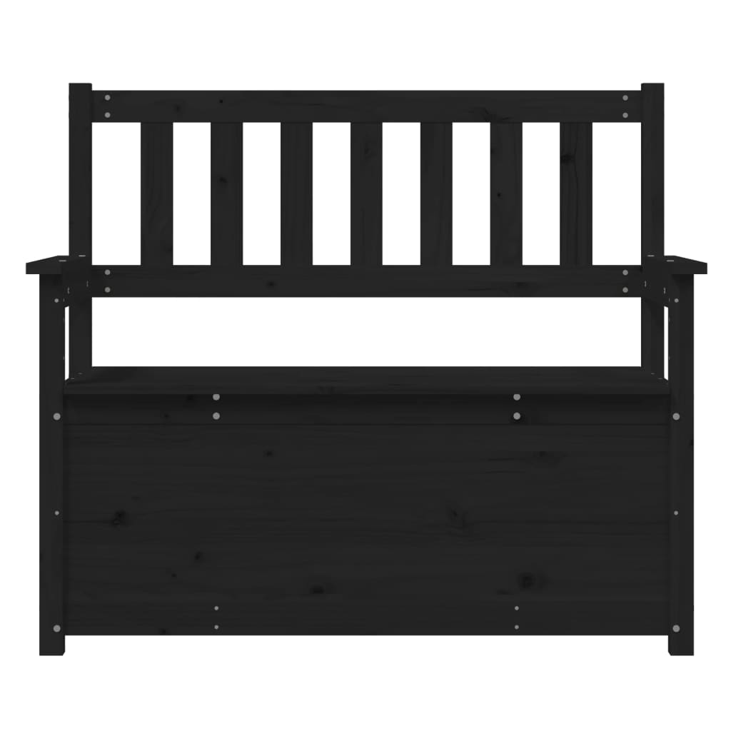Klupa crna 112,5 x 51,5 x 96,5 cm od masivne borovine