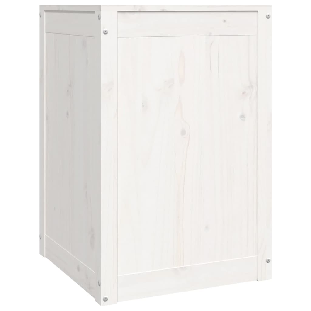 Kutija za rublje bijela 44 x 44 x 66 cm od masivne borovine