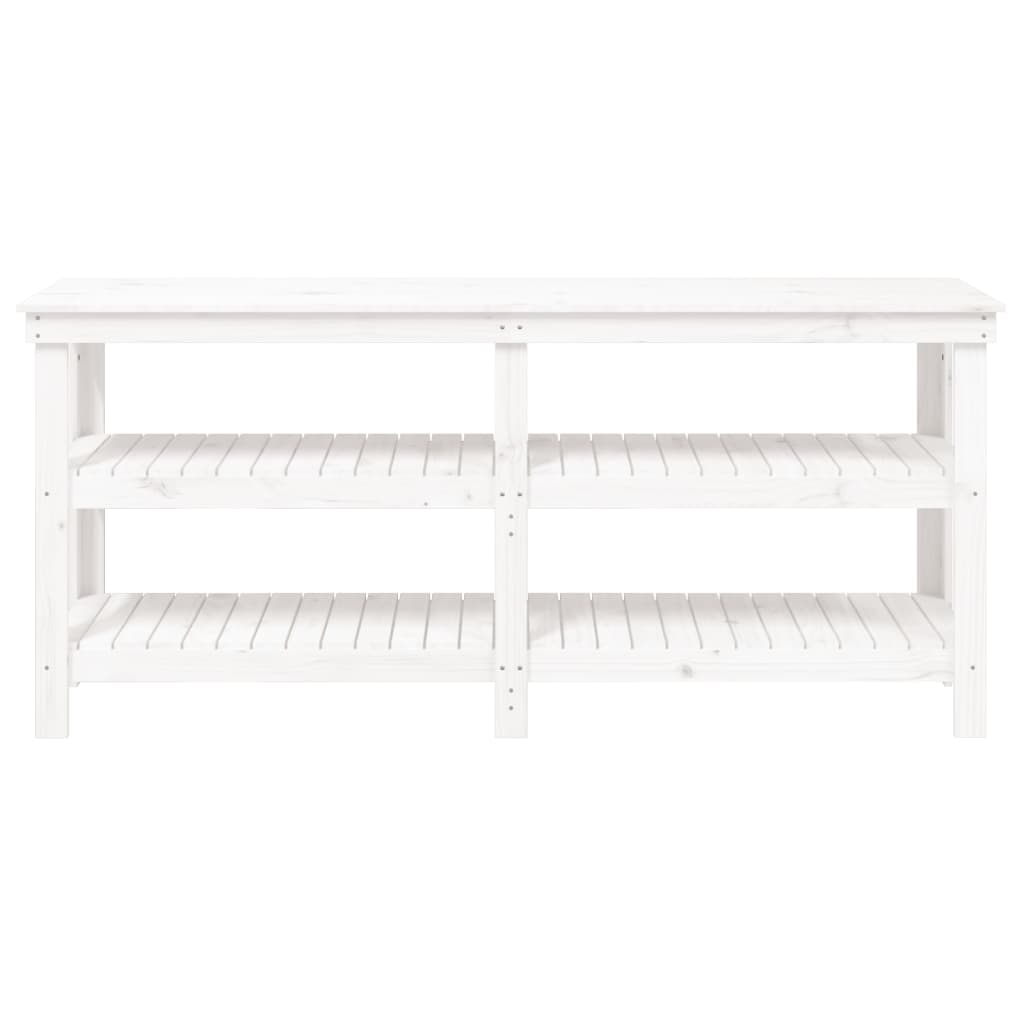 Radni stol bijeli 181 x 50 x 80 cm od masivne borovine