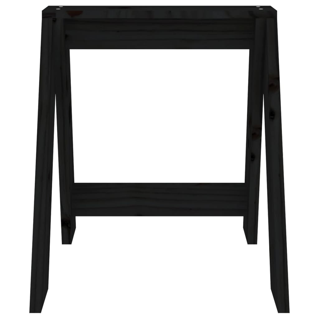 Stolci 2 kom crni 40 x 40 x 45 cm od masivne borovine