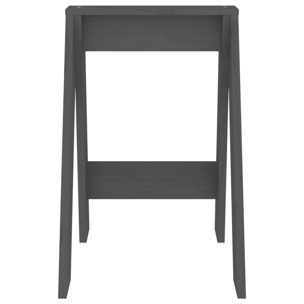 Stolci 2 kom sivi 40x40x60 cm od masivne borovine
