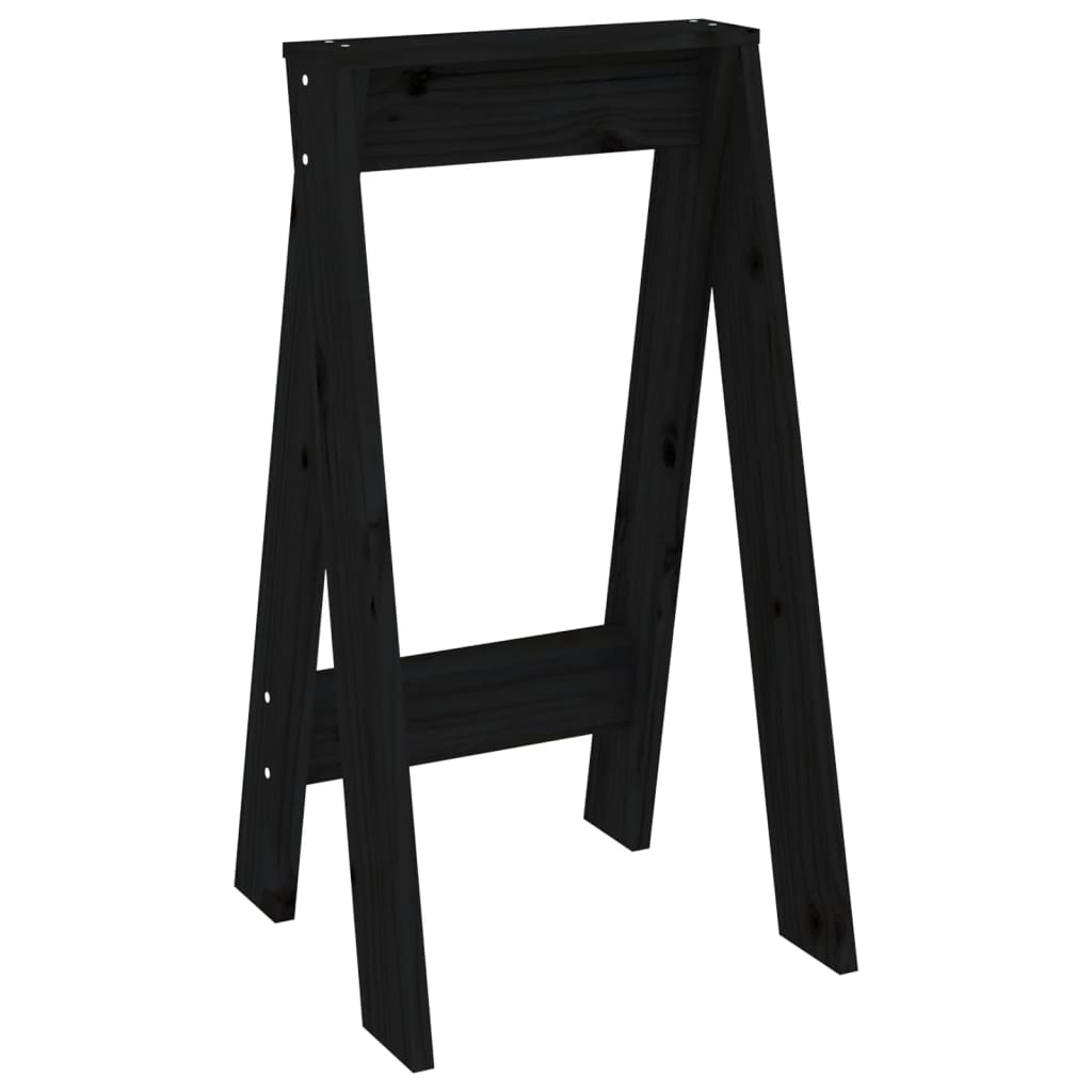 Stolci 2 kom crni 40 x 40 x 75 cm od masivne borovine