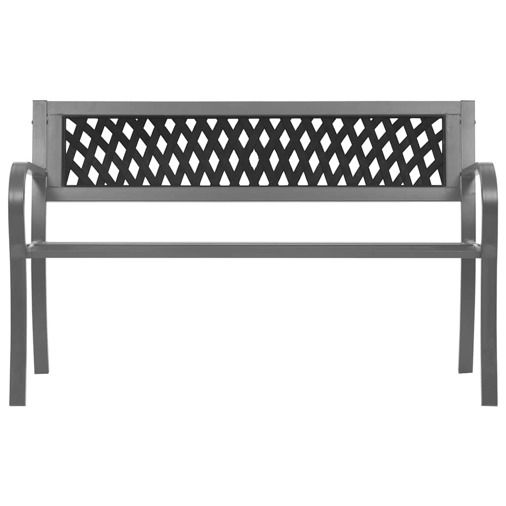 Vrtna klupa crna 120 cm čelična