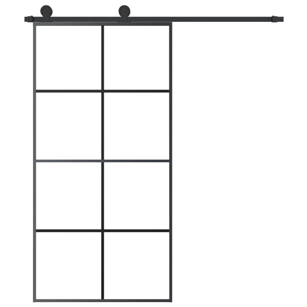 Klizna vrata s priborom 102,5x205 cm od stakla ESG i aluminija