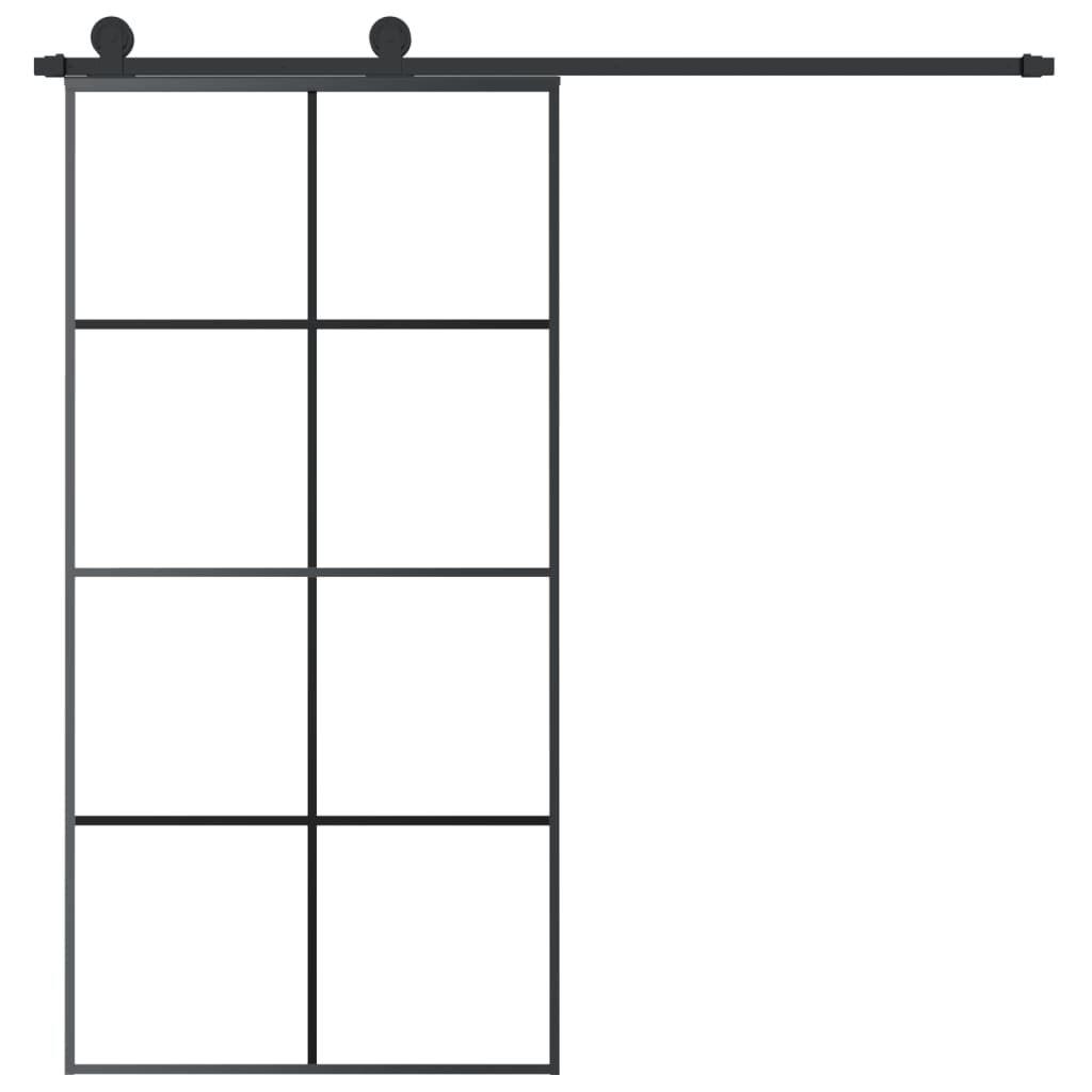 Klizna vrata s priborom 102,5x205 cm od stakla ESG i aluminija