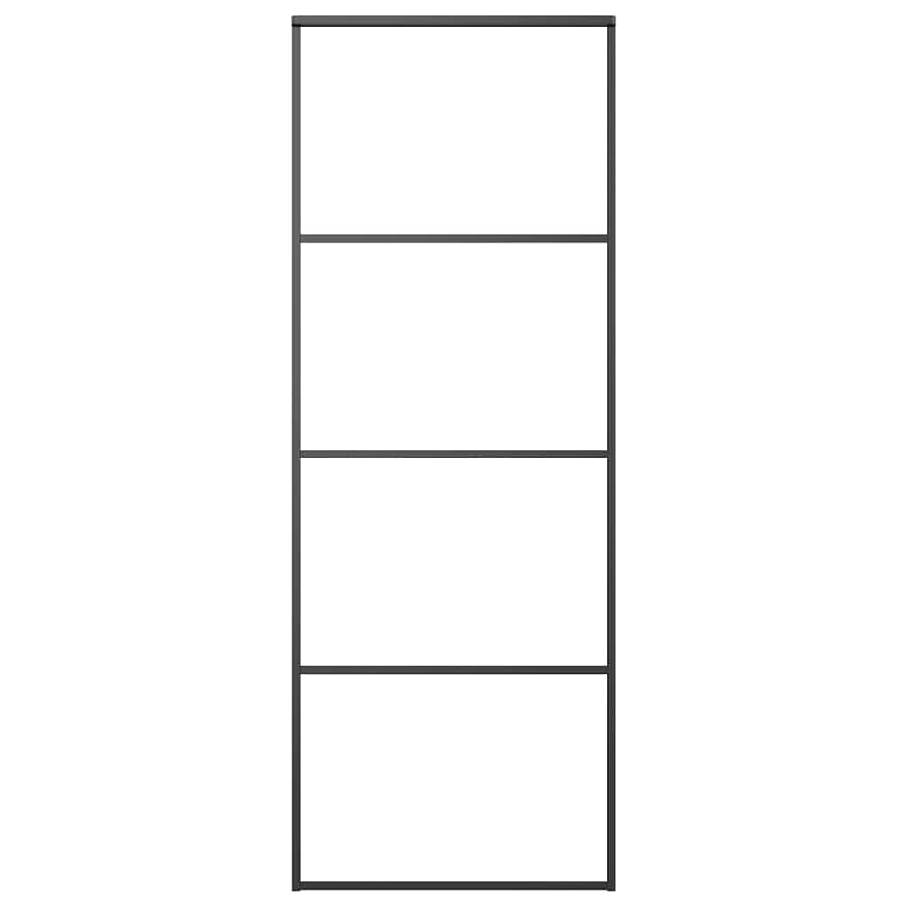 Klizna vrata s priborom 76 x 205 cm od ESG stakla i aluminija