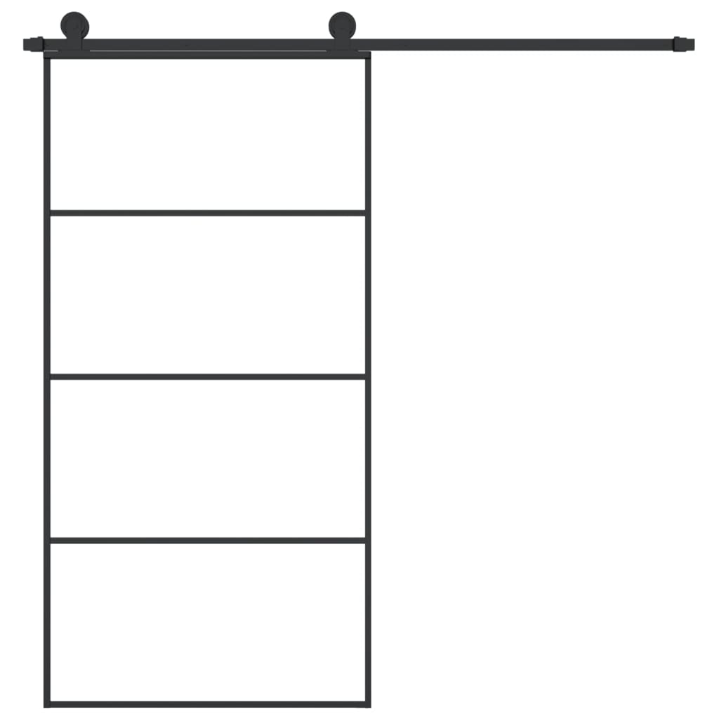 Klizna vrata s priborom 102,5x205 cm od stakla ESG i aluminija