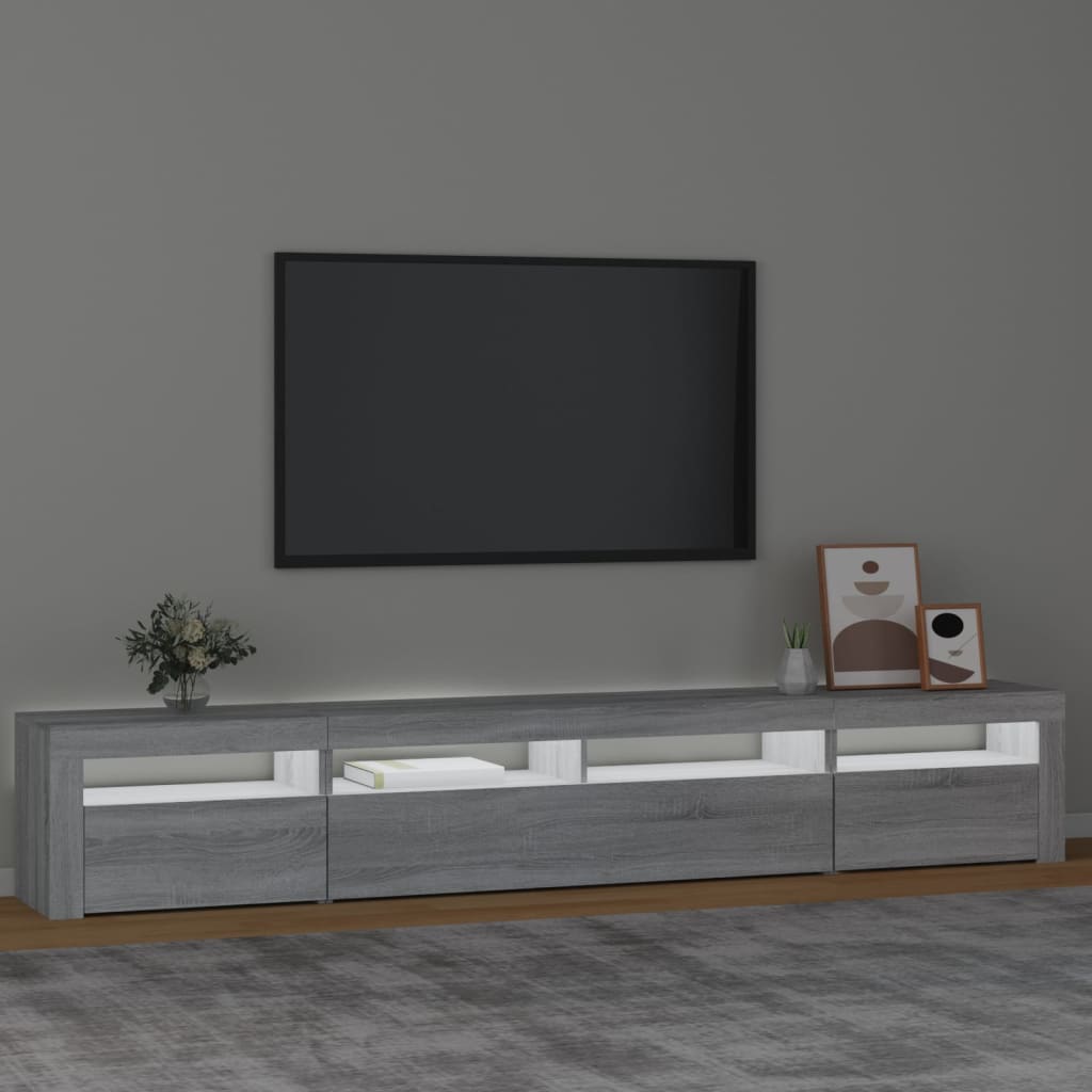 TV ormarić s LED svjetlima boja hrasta sonome 240x35x40 cm