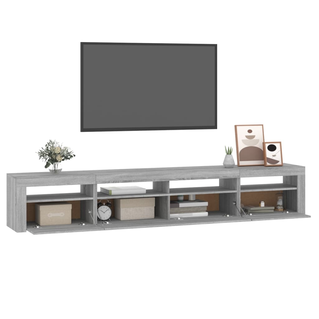 TV ormarić s LED svjetlima boja hrasta sonome 240x35x40 cm