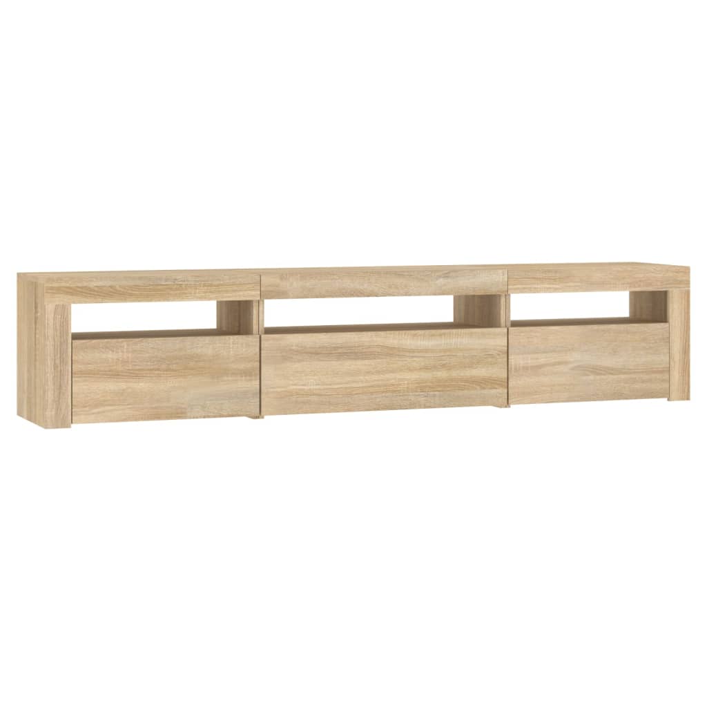 TV ormarić s LED svjetlima boja hrasta sonome 195x35x40 cm