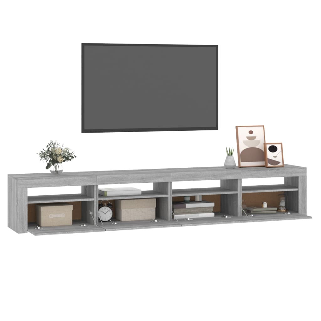 TV ormarić s LED svjetlima boja hrasta sonome 240x35x40 cm