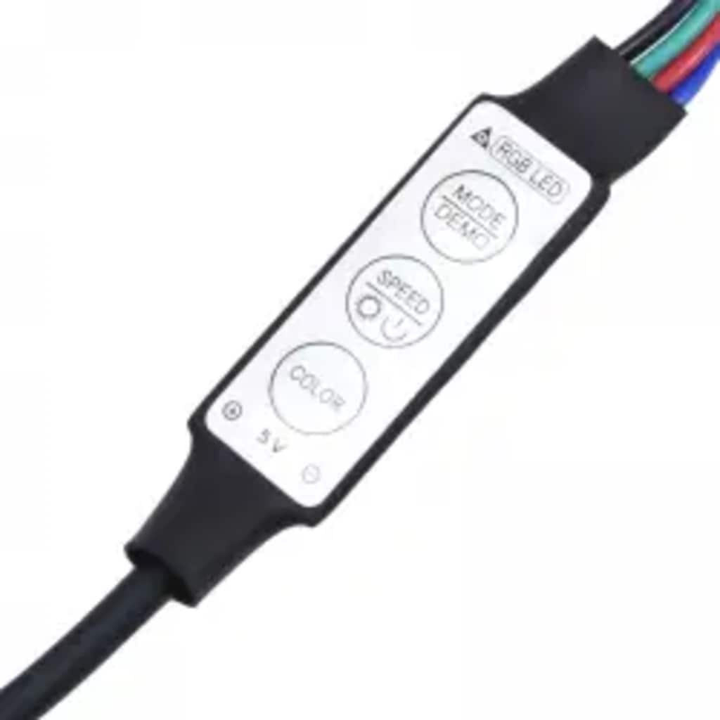 TV ormarić s LED svjetlima bijeli 260 x 36,5 x 40 cm