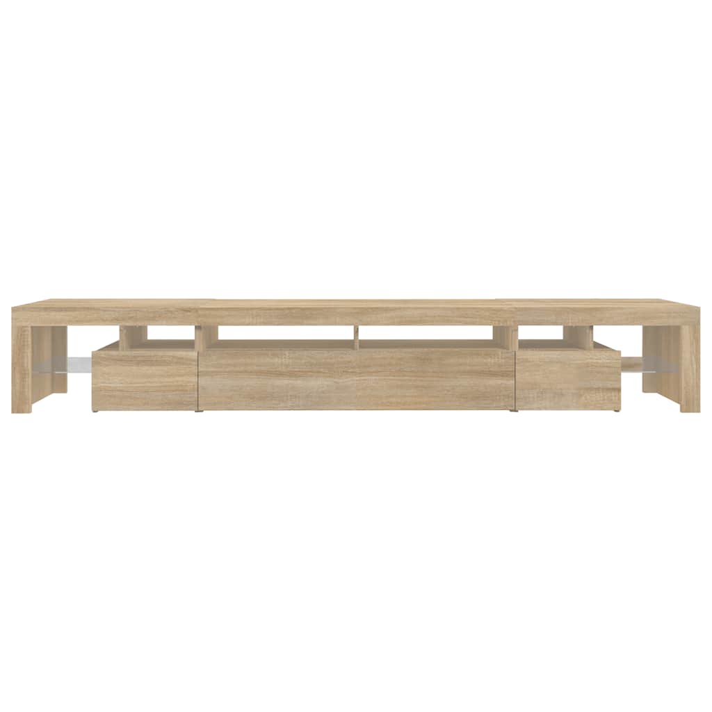 TV ormarić s LED svjetlima boja hrasta sonome 260x36,5x40 cm