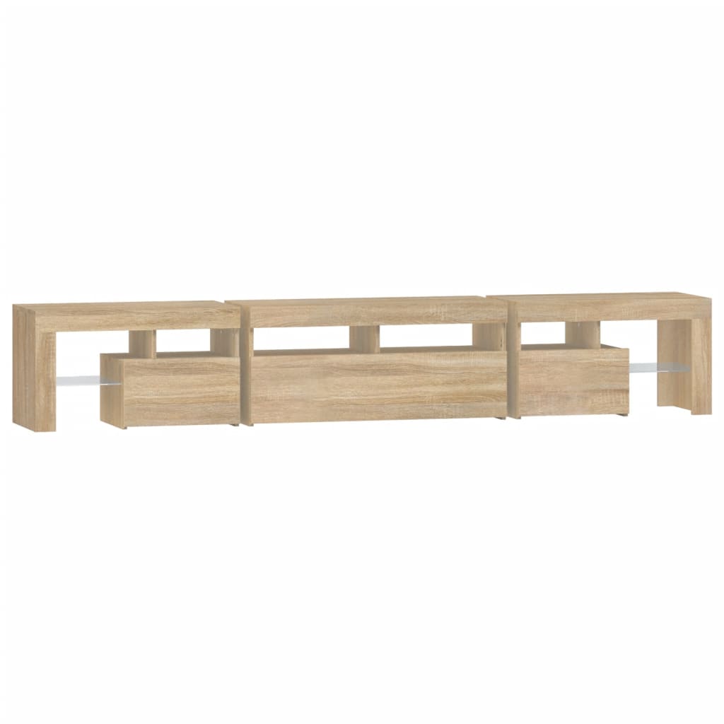 TV ormarić s LED svjetlima boja hrasta sonome 230x36,5x40 cm