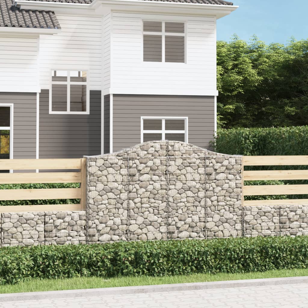 Gabionska košara s lukom 200x30x140/160 cm pocinčano željezo