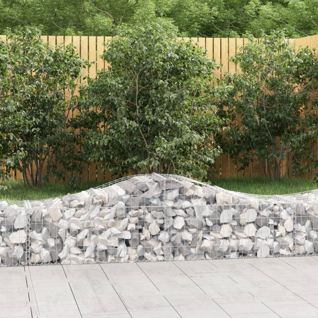 Gabionska košara s lukom 200x50x40/60 cm pocinčano željezo