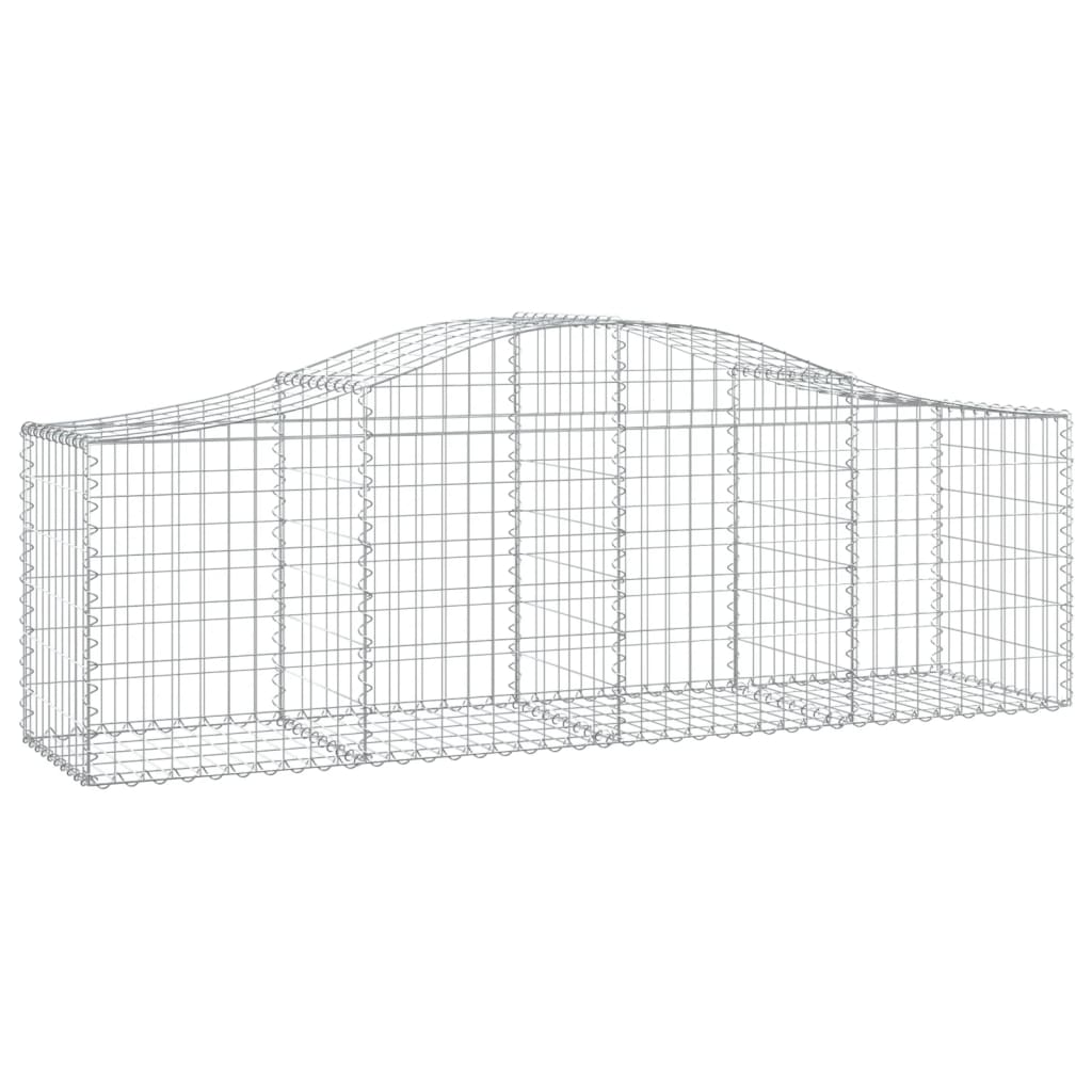 Gabionska košara s lukom 200x50x60/80 cm pocinčano željezo
