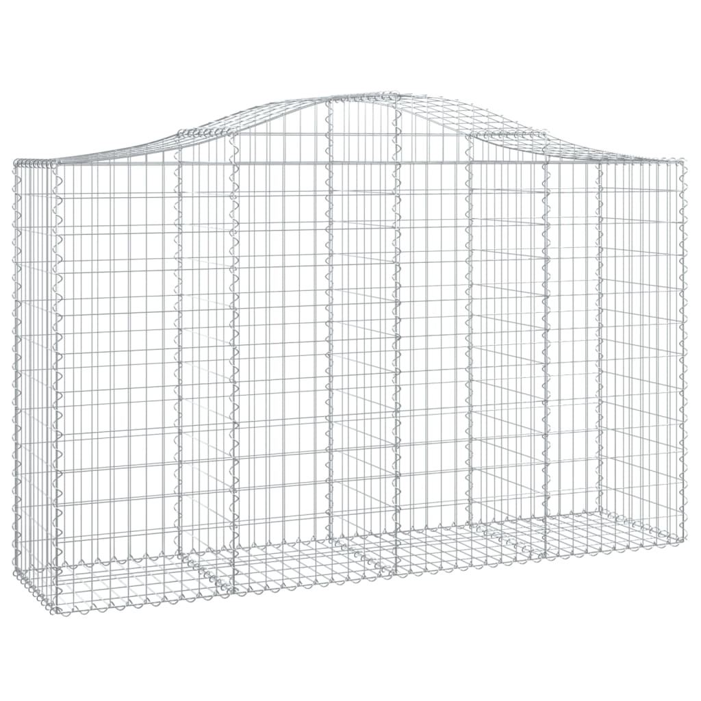 Gabionska košara s lukom 200x50x120/140 cm pocinčano željezo
