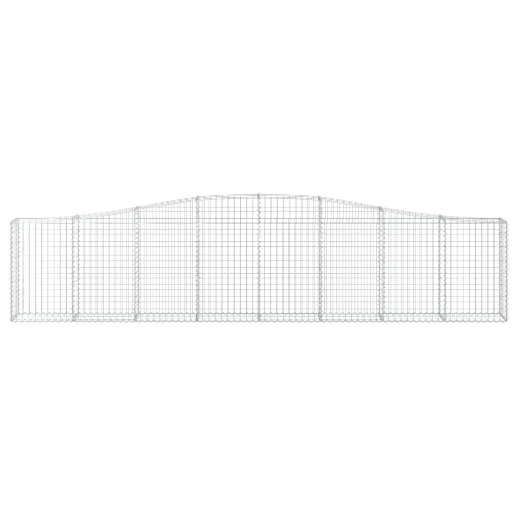 Gabionska košara s lukom 400 x 30 x 80/100 cm pocinčano željezo
