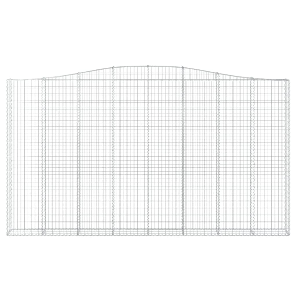 Gabionska košara s lukom 400x30x220/240 cm pocinčano željezo