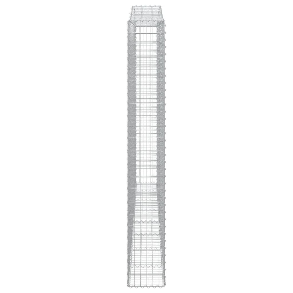 Gabionska košara s lukom 400x30x220/240 cm pocinčano željezo