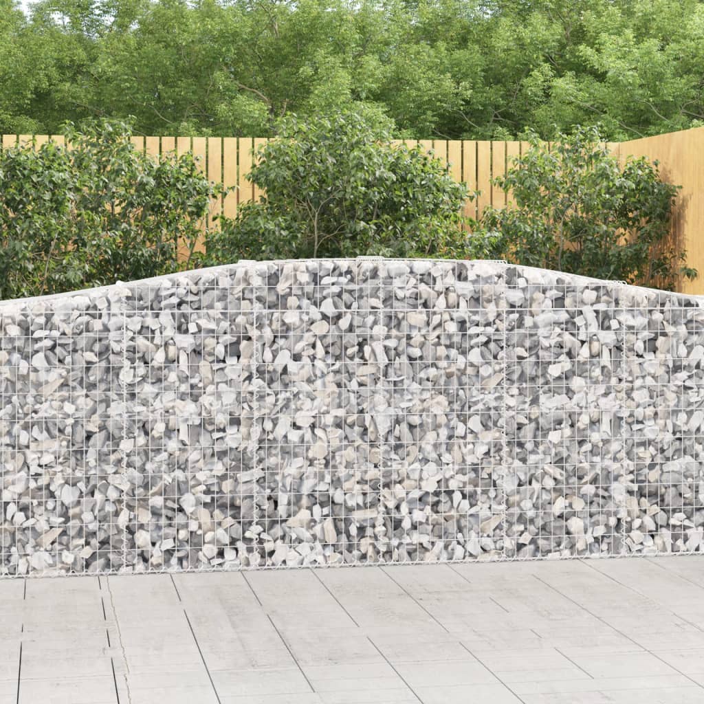 Gabionska košara s lukom 400x50x100/120 cm pocinčano željezo