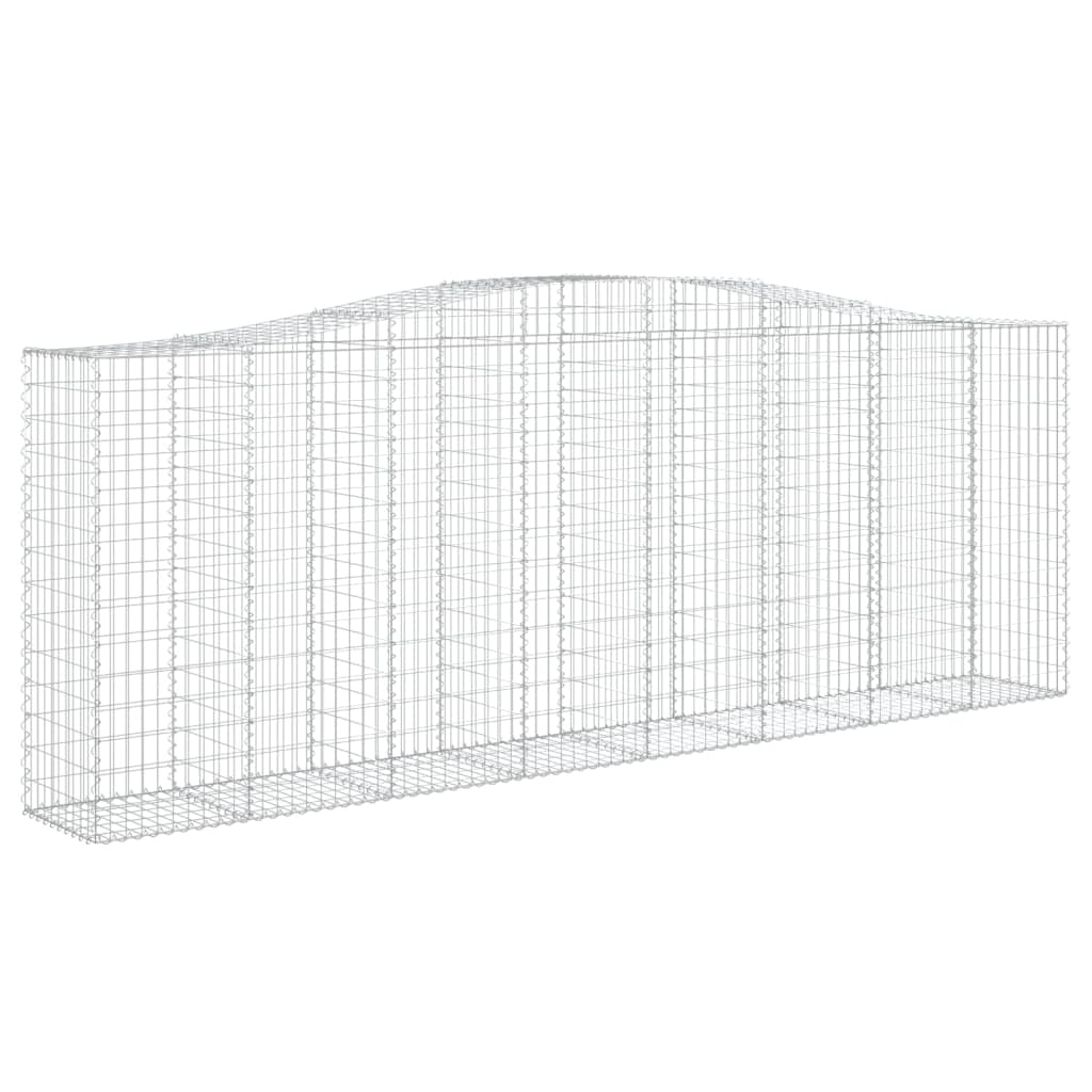 Gabionska košara s lukom 400x50x140/160 cm pocinčano željezo