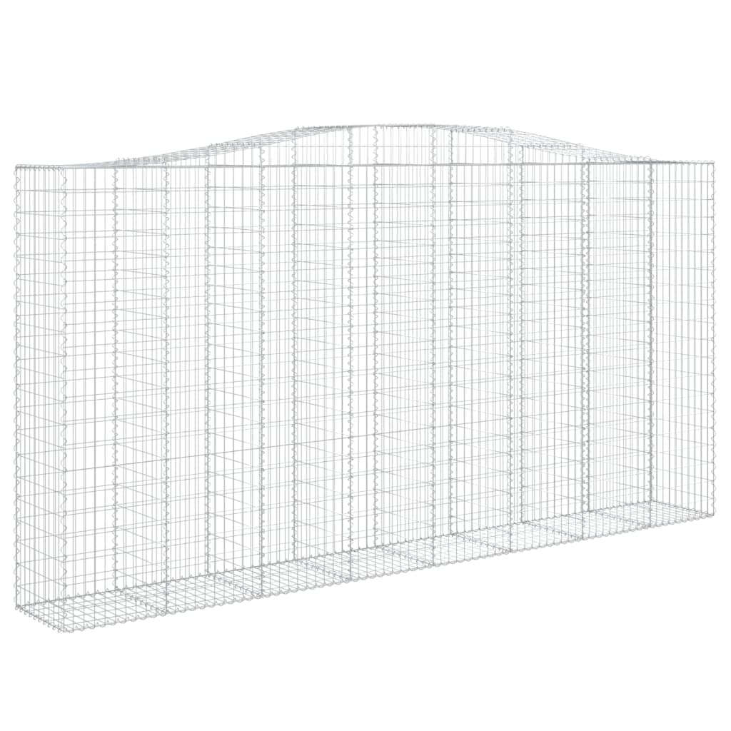 Gabionska košara s lukom 400x50x200/220 cm pocinčano željezo