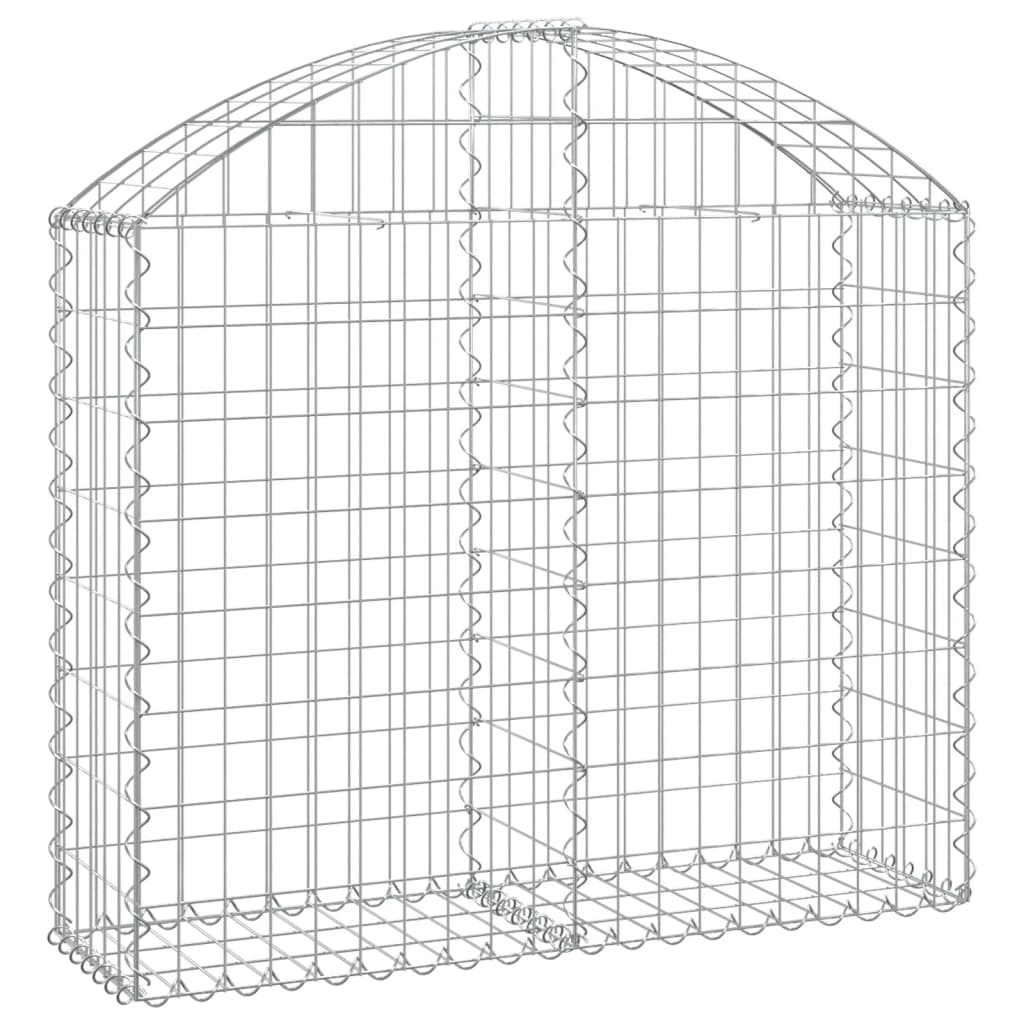 Gabionska košara s lukom 100 x 30 x 80/100 cm pocinčano željezo