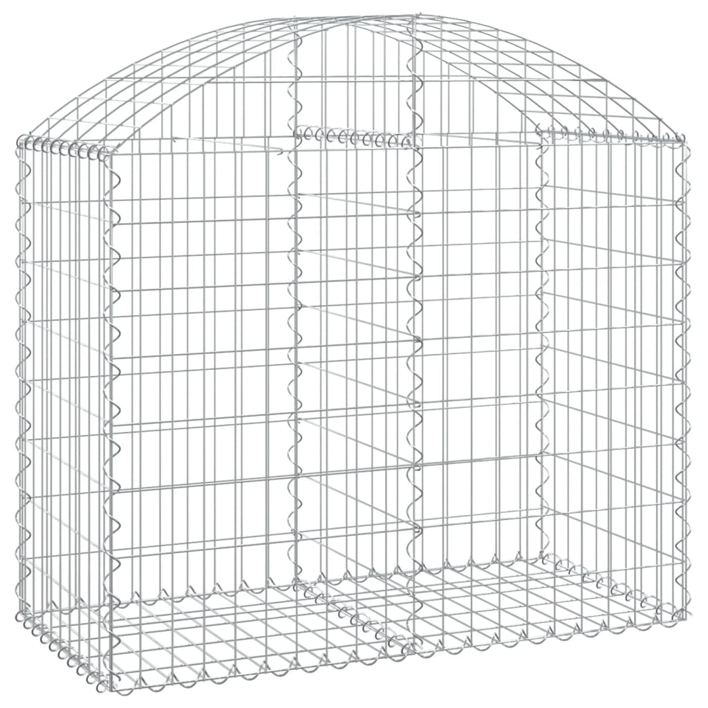 Gabionska košara s lukom 100 x 50 x 80/100 cm pocinčano željezo