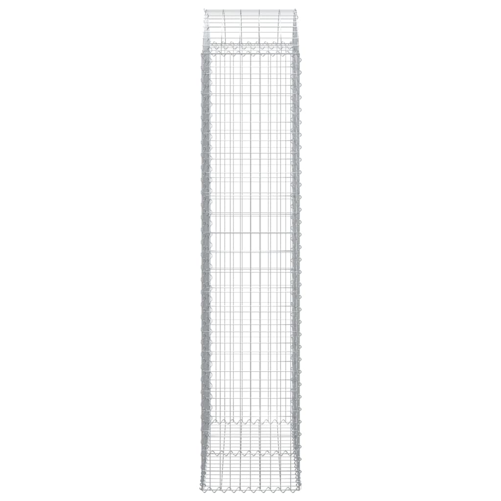 Gabionska košara s lukom 100x50x220/240 cm pocinčano željezo