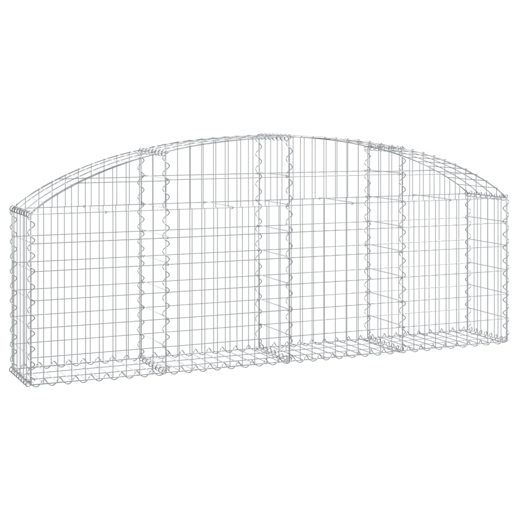 Gabionska košara s lukom 200 x 30 x 60/80 cm pocinčano željezo
