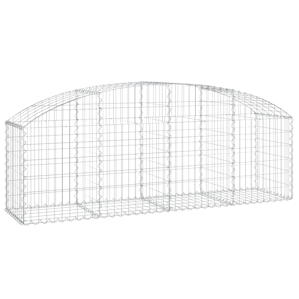 Gabionska košara s lukom 200x50x60/80 cm pocinčano željezo