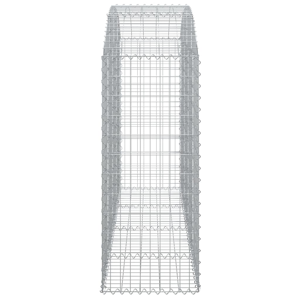Gabionska košara s lukom 200x50x120/140 cm pocinčano željezo