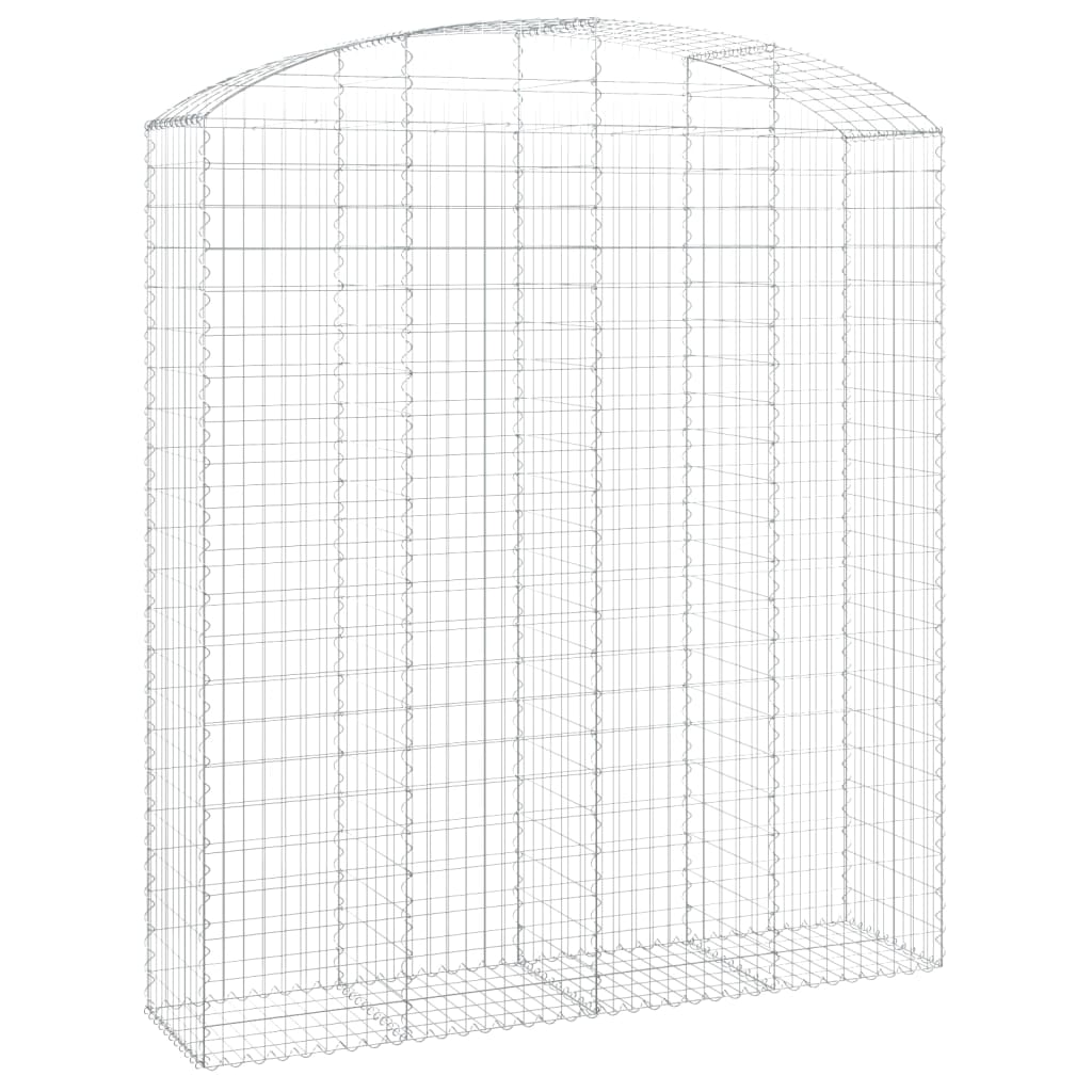 Gabionska košara s lukom 200x50x220/240 cm pocinčano željezo