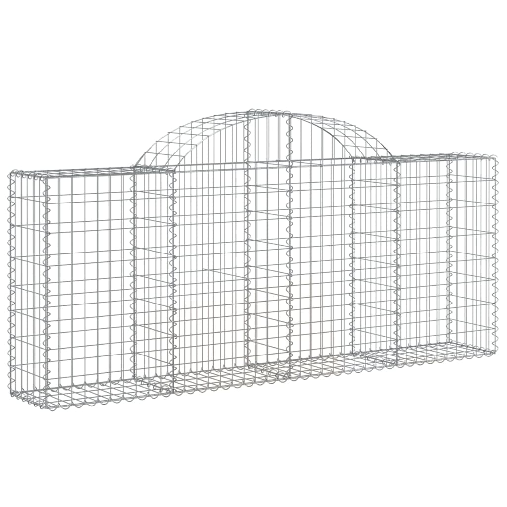 Gabionska košara s lukom 200 x 30 x 80/100 cm pocinčano željezo